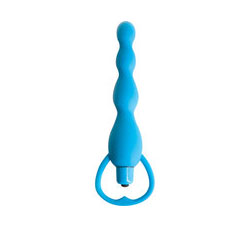 Climax Silicone Vibrating Bum Beads Waterproof Blue